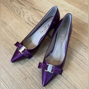 YDN purple wedge heel